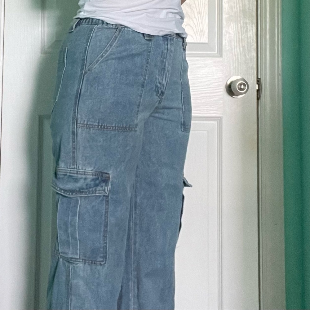 denim cargo pants